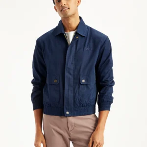 Men's Solid Beige Spread Collar Tailored Jacket