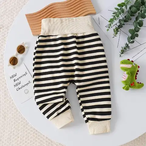 Frog Applique Striped Pants