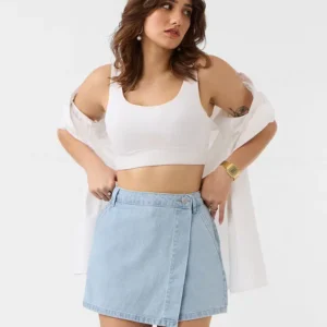 Denim Skorts: Blue Haze