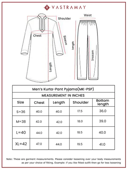 Men's Aqua Silk Blend Kurta Pyjama Set - Image 4