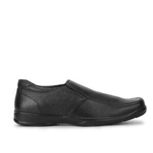 Red Chief Leather Low Ankle Slip On Black Formal Shoes For Men |RC3500 001