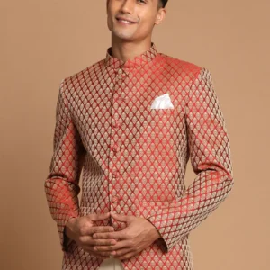Men's Maroon Silk Blend Ethnic Jodhpuri