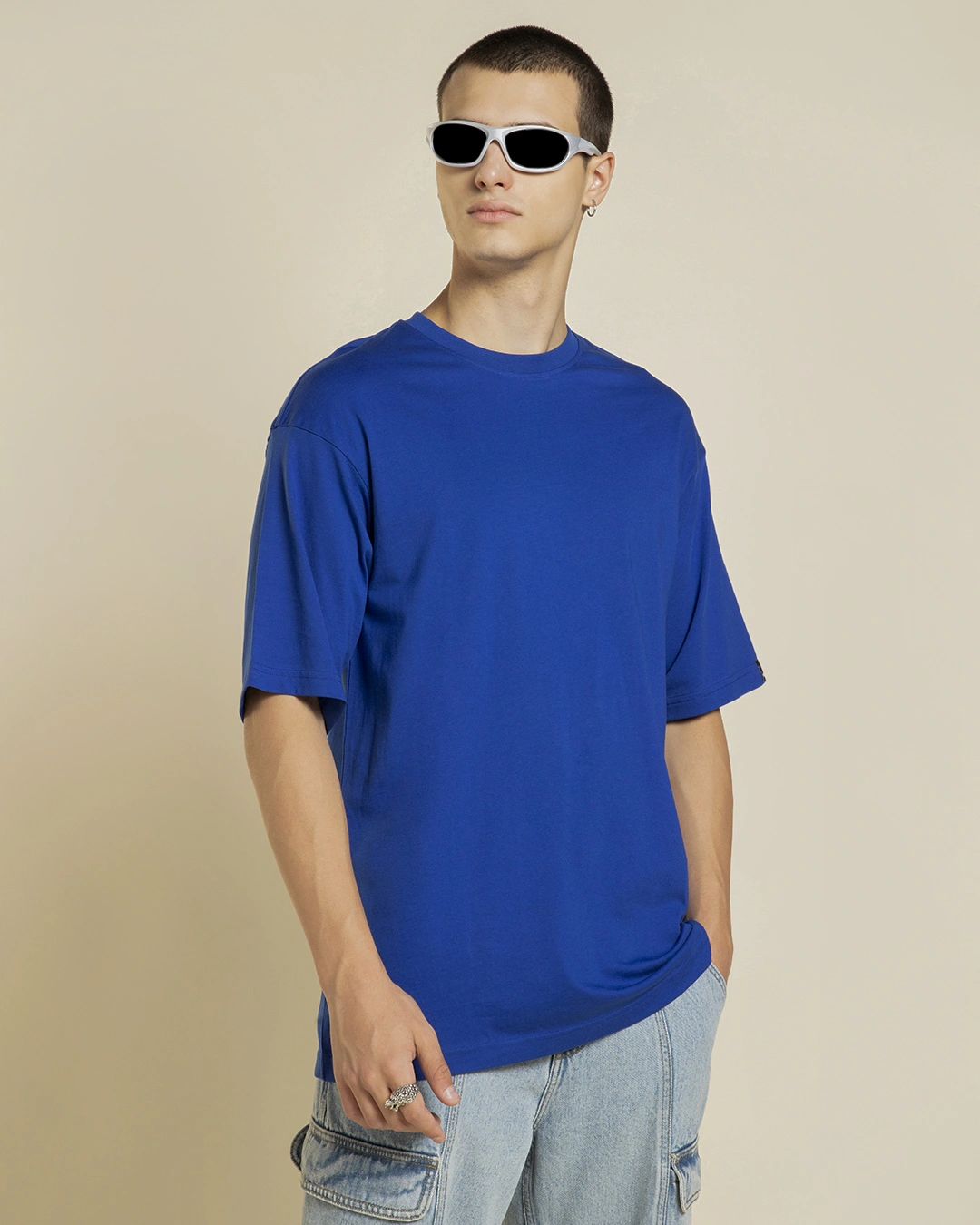 Men's Blue Oversized T-shirt - Image 3