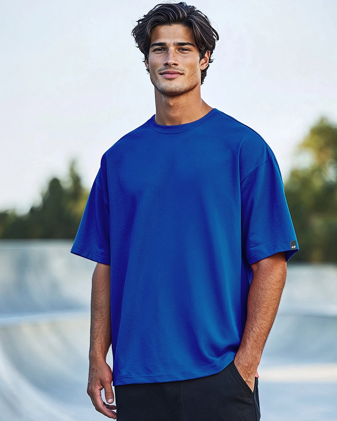 Men's Blue Oversized T-shirt